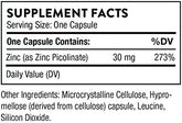 Thorne, Zinc Picolinate, 30 mg, 180 Capsules